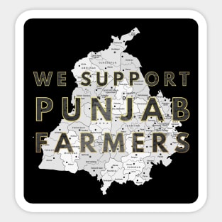 WE SUPPORT PUNJAB FARMERS Sticker